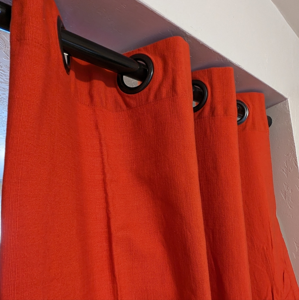 Threshold Curtains - Burnt Orange - 2 Panels 100% cotton